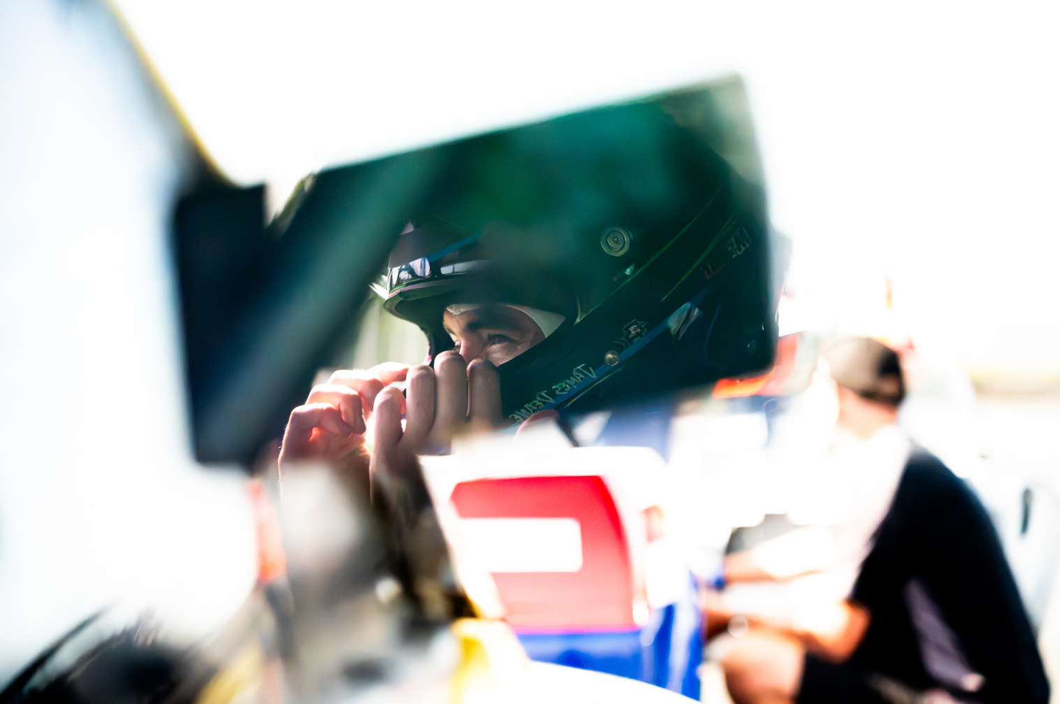 James Deane preparing for his race at the EuroRX Ireland